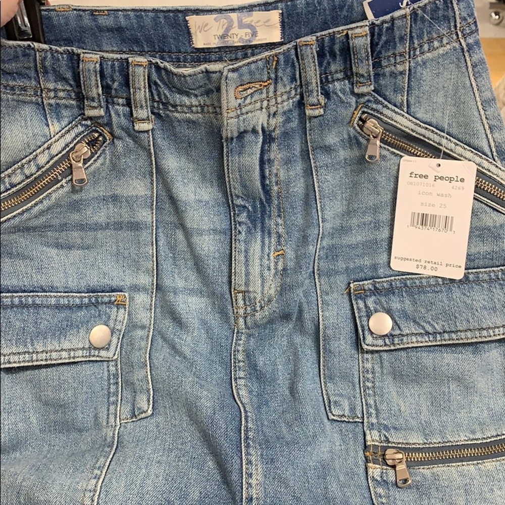 Free people denim skirt